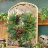 Decorator's Warehouse Christmas Teardrops|Natural Greenery^26” Mixed Greens With Pine Cones Swag Wreath