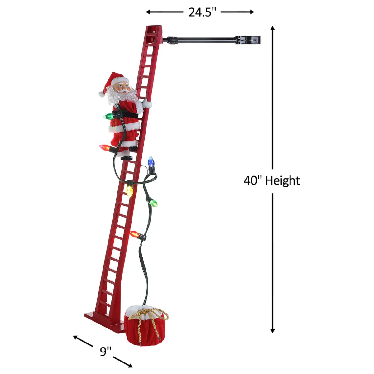 Decorator's Warehouse Christmas Accents^40" Mr. Christmas Super Climbing Santa