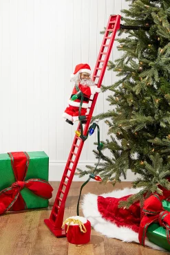 Decorator's Warehouse Christmas Accents^40" Mr. Christmas Super Climbing Santa - African American