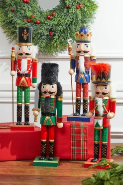 Decorator's Warehouse Christmas Accents^14” Multi-Colored Glitter Nutcracker