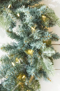 Decorator's Warehouse Christmas Wreaths^22" Park Hill Frosted Blue Spruce LED Wreath