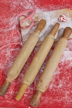 Decorator's Warehouse Christmas Accents^18” Park Hill Large Country Wood Rolling Pin
