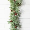 Decorator's Warehouse Christmas Garlands^45" PE Fir Pine With Cones Garland