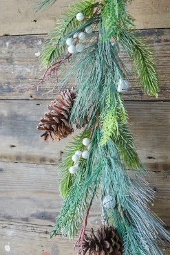 Decorator's Warehouse Christmas Garlands^6’ Pine Berry Bell Garland