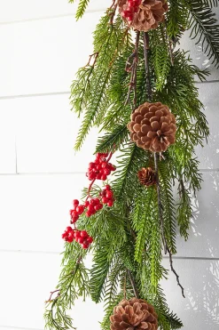 Decorator's Warehouse Christmas Garlands^48" Pine Juniper Berry Garland