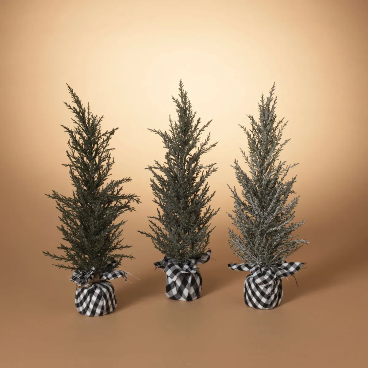 Decorator's Warehouse Christmas Accents^21" Pine Tree With Plaid Fabric