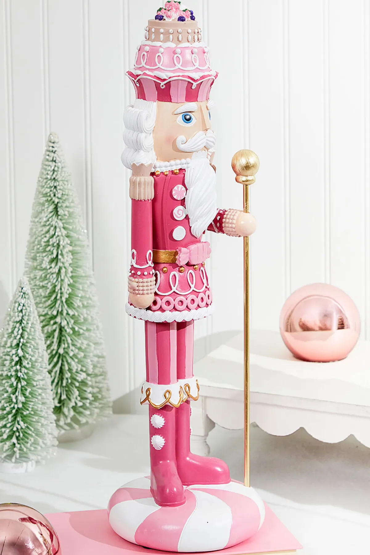 Decorator's Warehouse Christmas Accents^21" Pink Sweet Shoppe Nutcracker