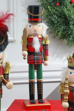Decorator's Warehouse Christmas Accents^15” Plaid Christmas Nutcracker
