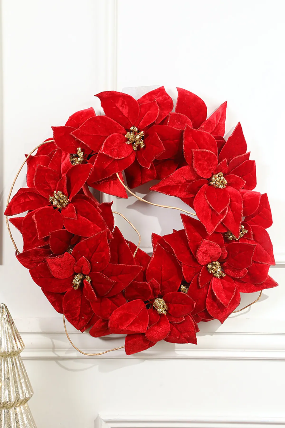 Decorator's Warehouse Christmas Wreaths^21” Poinsettia Wreath