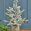 Decorator's Warehouse Christmas Accents^18" Potted Noble Fir Tree With Snow