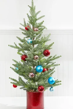 Decorator's Warehouse Christmas Accents^36” Potted Tree With Ball Ornament