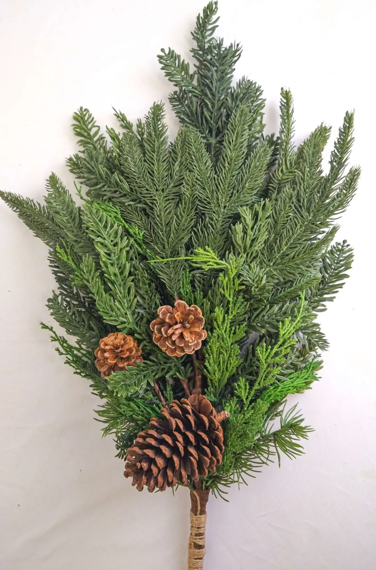 Decorator's Warehouse Natural Greenery^24” Real Touch Cedar Spruce Cone Teardrop