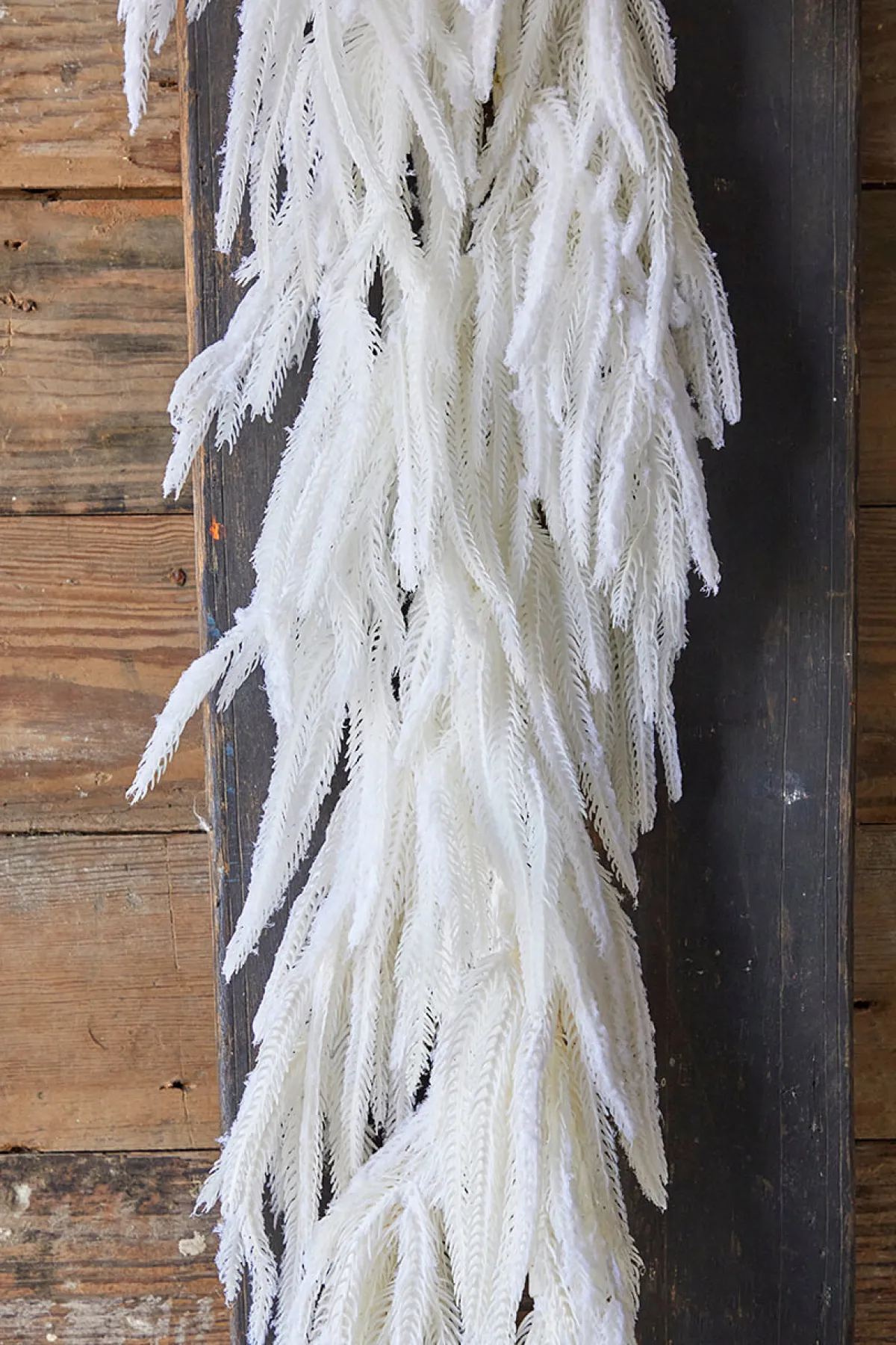 Decorator's Warehouse Christmas Garlands|Natural Greenery^48” Real Touch Flocked White Norfolk Garland