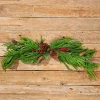 Decorator's Warehouse Natural Greenery^36” Real Touch Mixed Evergreen Berry Swag