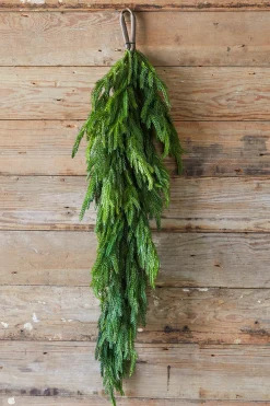 Decorator's Warehouse Christmas Teardrops|Natural Greenery^36” Real Touch Norfolk Pine Teardrop
