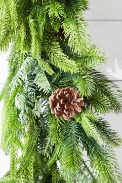 Decorator's Warehouse Christmas Garlands|Natural Greenery^72” Real Touch Norfolk Spruce/Juniper Garland