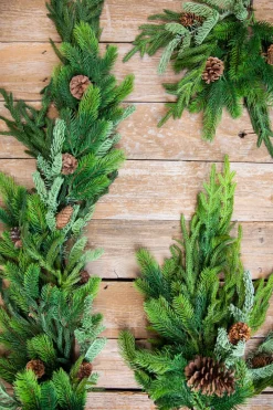 Decorator's Warehouse Natural Greenery^24” Real Touch Norfolk Spruce Juniper Spray