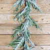 Decorator's Warehouse Christmas Garlands|Natural Greenery^60” Real-Touch Flocked Norfolk Garland