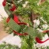 Decorator's Warehouse Christmas Garlands^66.5" Red And Green Burlap Rope