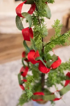 Decorator's Warehouse Christmas Garlands^66.5" Red And Green Burlap Rope