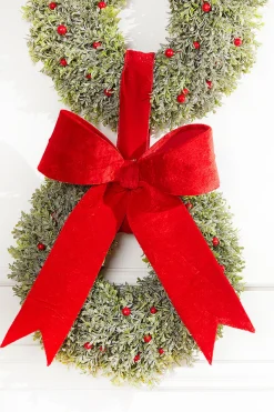 Decorator's Warehouse Christmas Accents^16.5” Red Polyester Clip Bow
