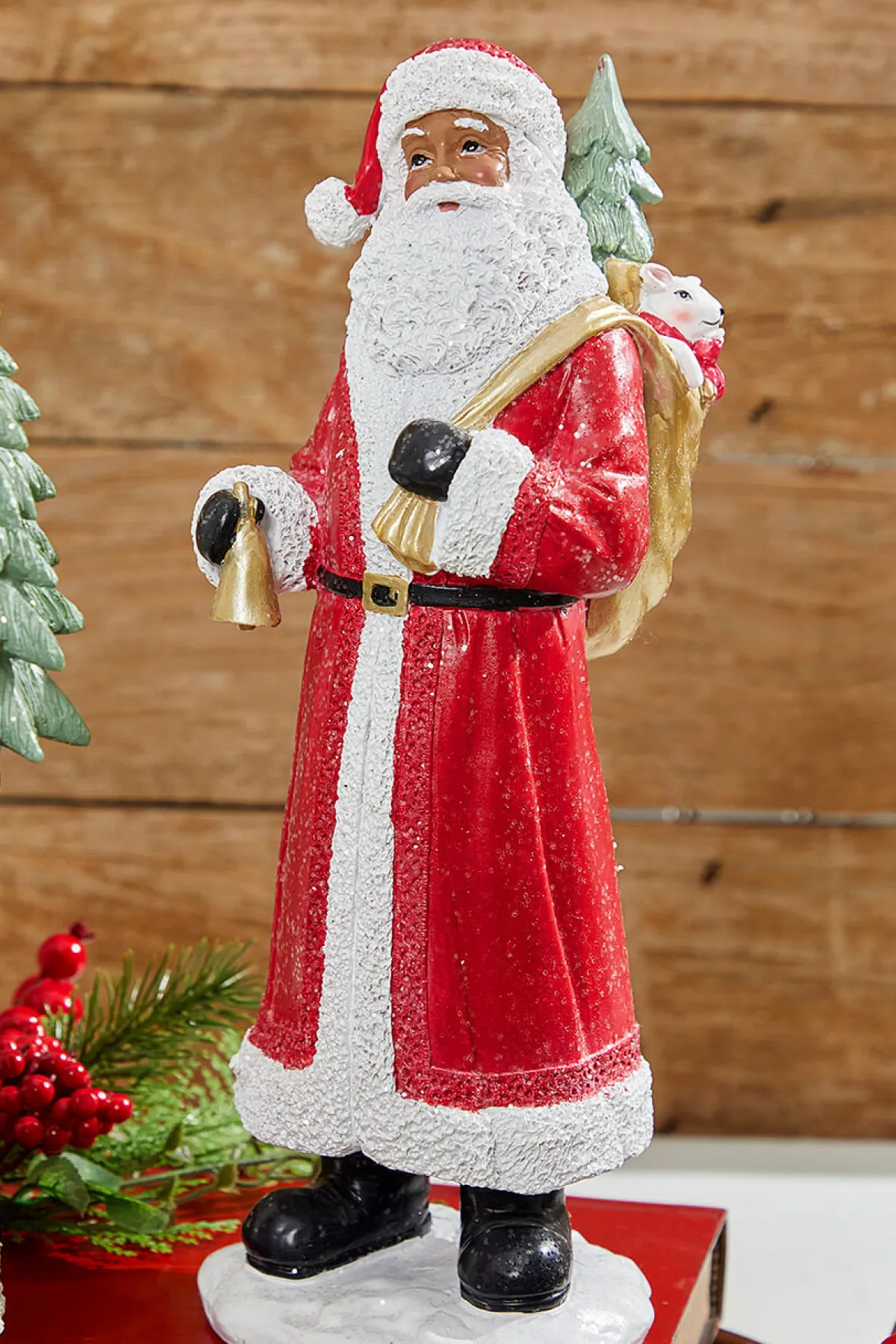 Decorator's Warehouse Christmas Accents^13” Resin African-American Santa