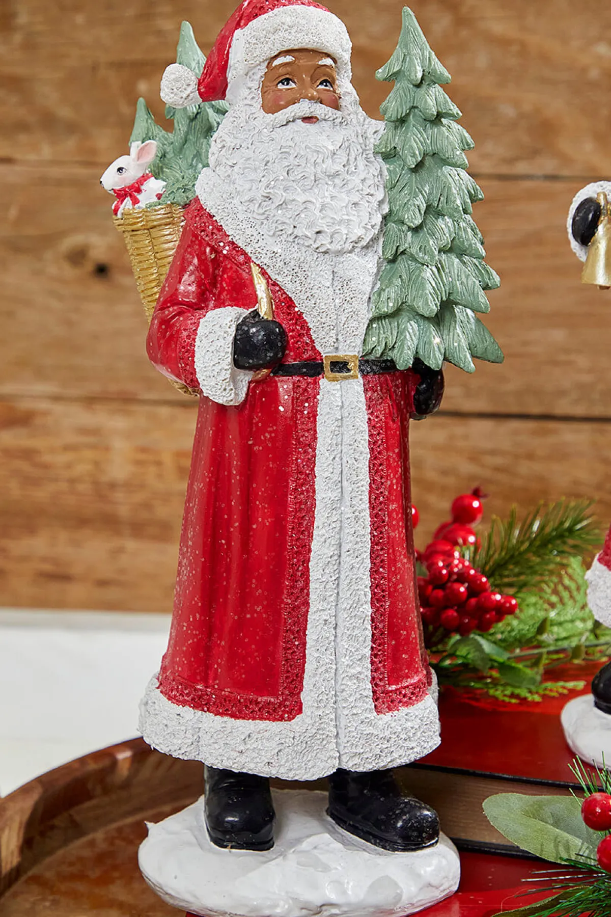 Decorator's Warehouse Christmas Accents^13” Resin African-American Santa