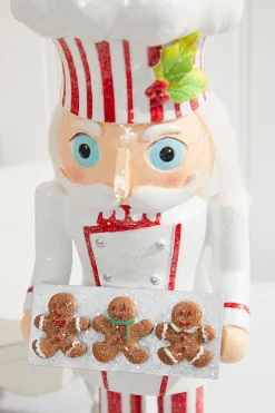 Decorator's Warehouse Christmas Accents^15" Resin Baker Nutcracker With Hat