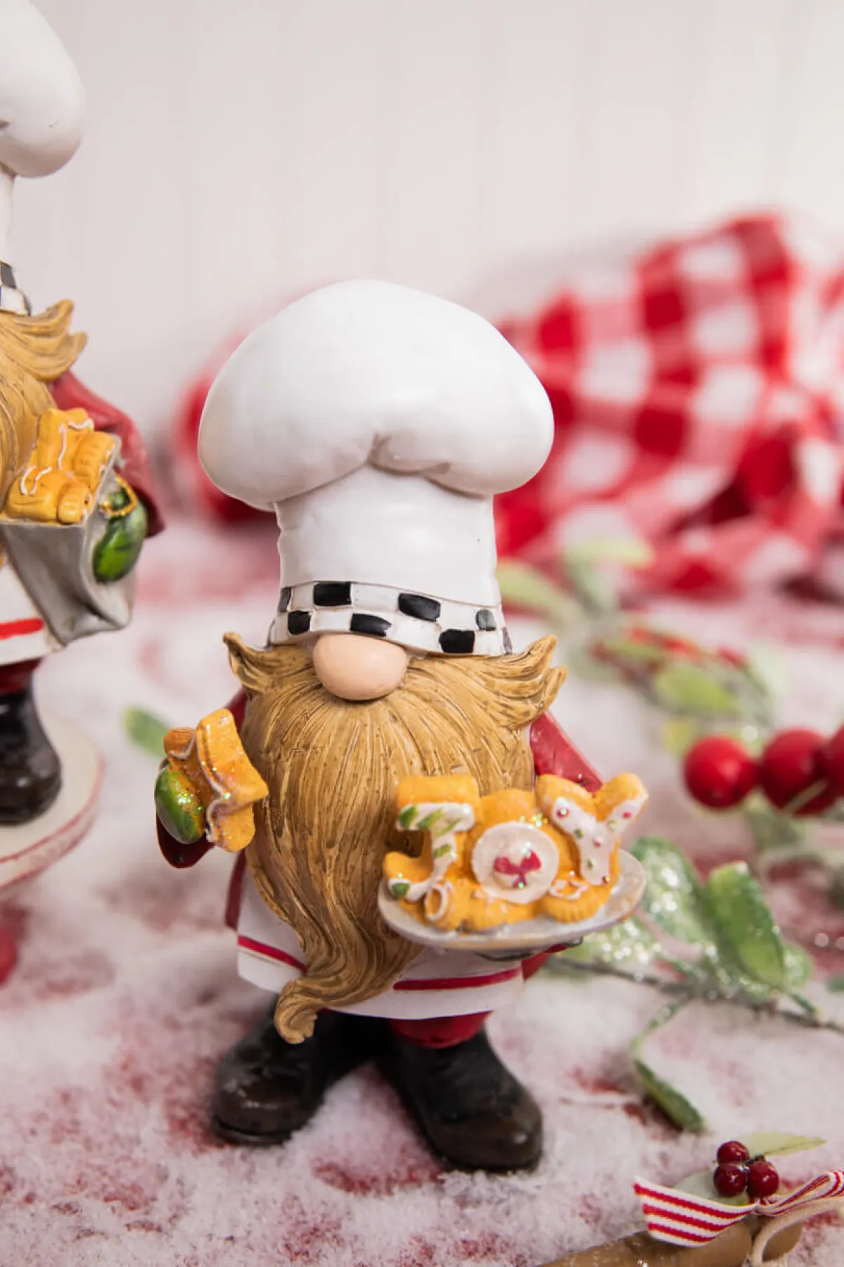 Decorator's Warehouse Christmas Accents^8.5" Resin Chef Gnome Figurine