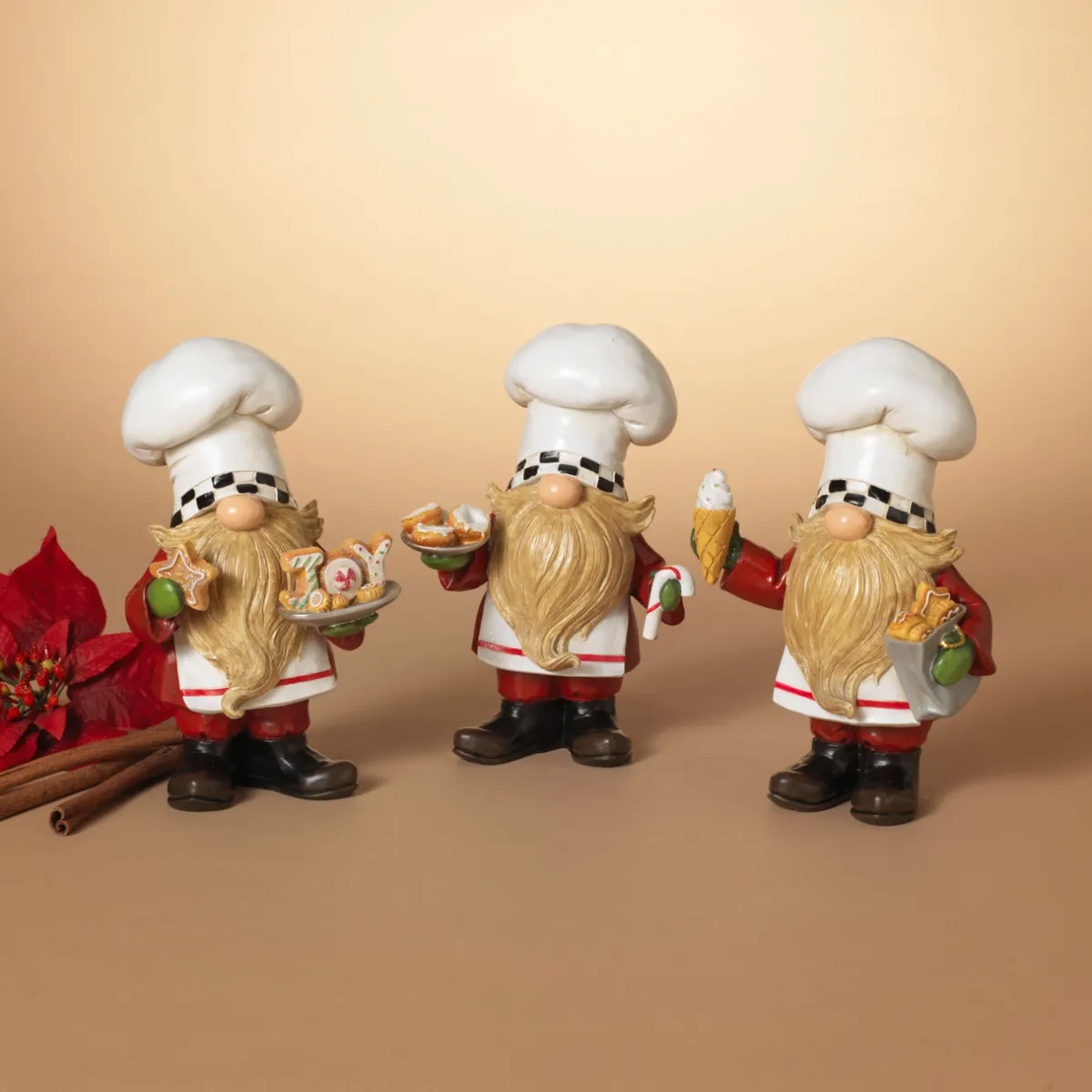 Decorator's Warehouse Christmas Accents^8.5" Resin Chef Gnome Figurine
