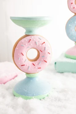 Decorator's Warehouse Christmas Accents^8.5” Resin Donut Candle Holder