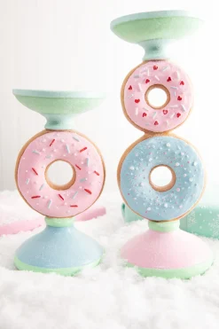 Decorator's Warehouse Christmas Accents^8.5” Resin Donut Candle Holder
