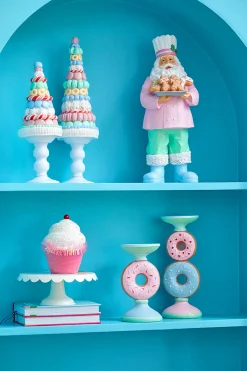 Decorator's Warehouse Christmas Accents^8.5” Resin Donut Candle Holder