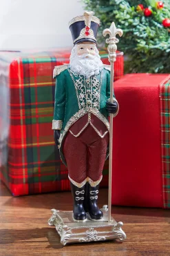 Decorator's Warehouse Christmas Accents^13” Resin Elegant Santa Soldier Figure
