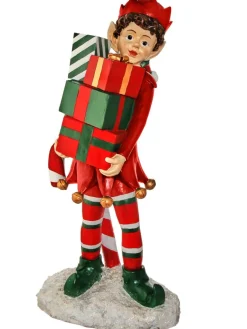 Decorator's Warehouse Christmas Resin^48" Resin Elf Holding Packages