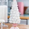 Decorator's Warehouse Christmas Accents^12" Resin Marshmallow Tree On Pedestal
