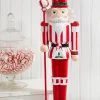 Decorator's Warehouse Christmas Accents^24" Resin Peppermint Nutcracker