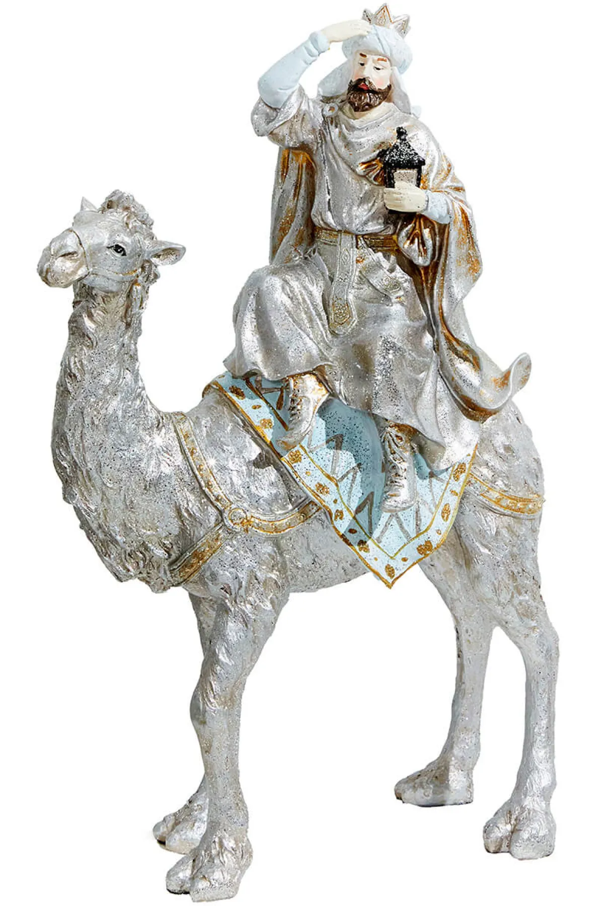 Decorator's Warehouse Christmas Accents^16" Resin Renaissance Three Kings With Animals - Set Of 3