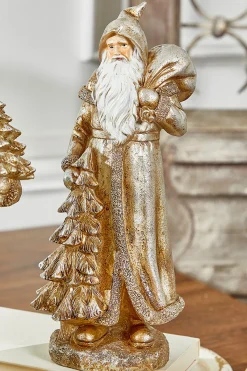 Decorator's Warehouse Christmas Accents^12.25” Resin Rustic Santa