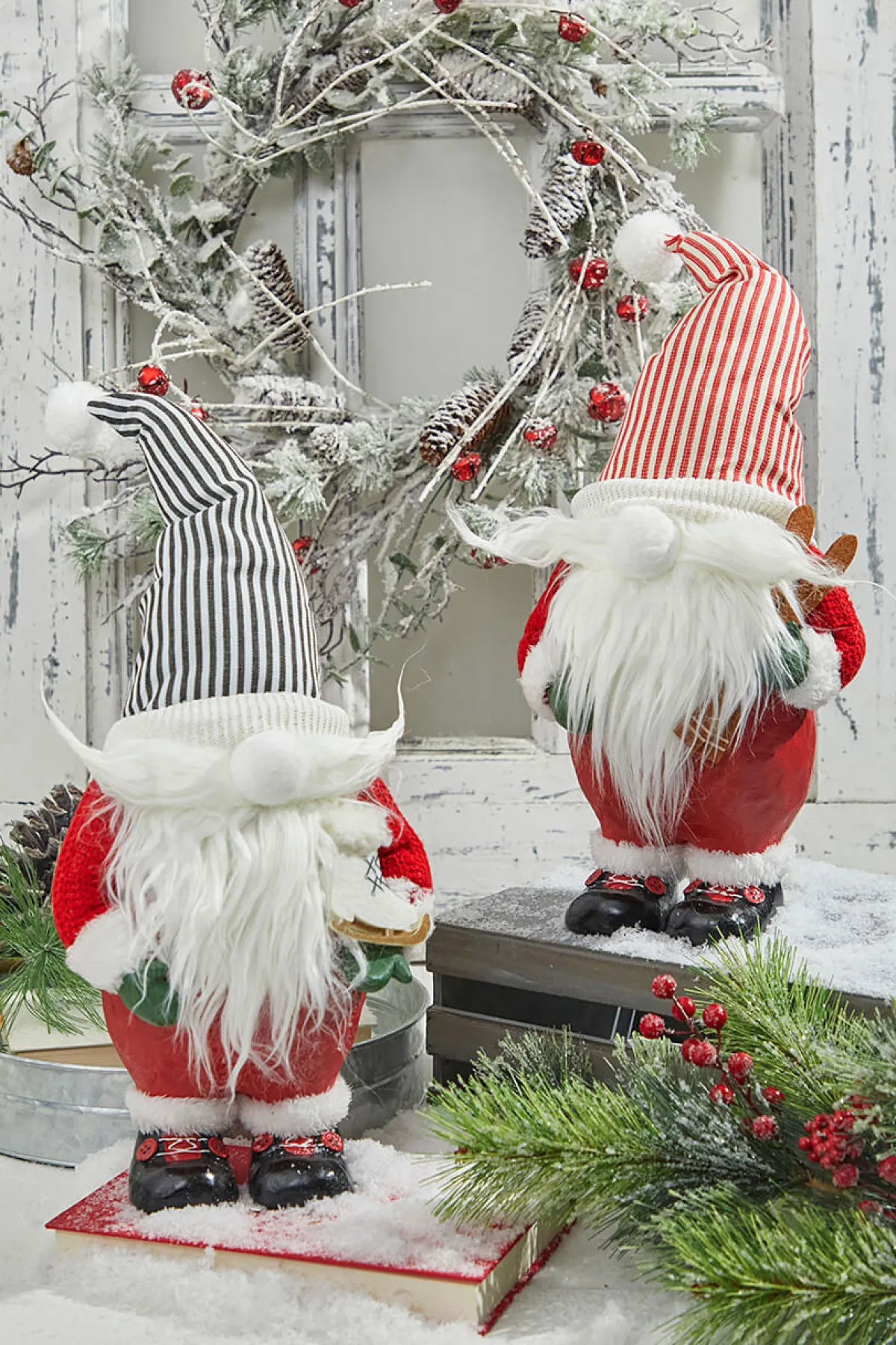 Decorator's Warehouse Christmas Accents^13” Resin Santa Gnome Figurine