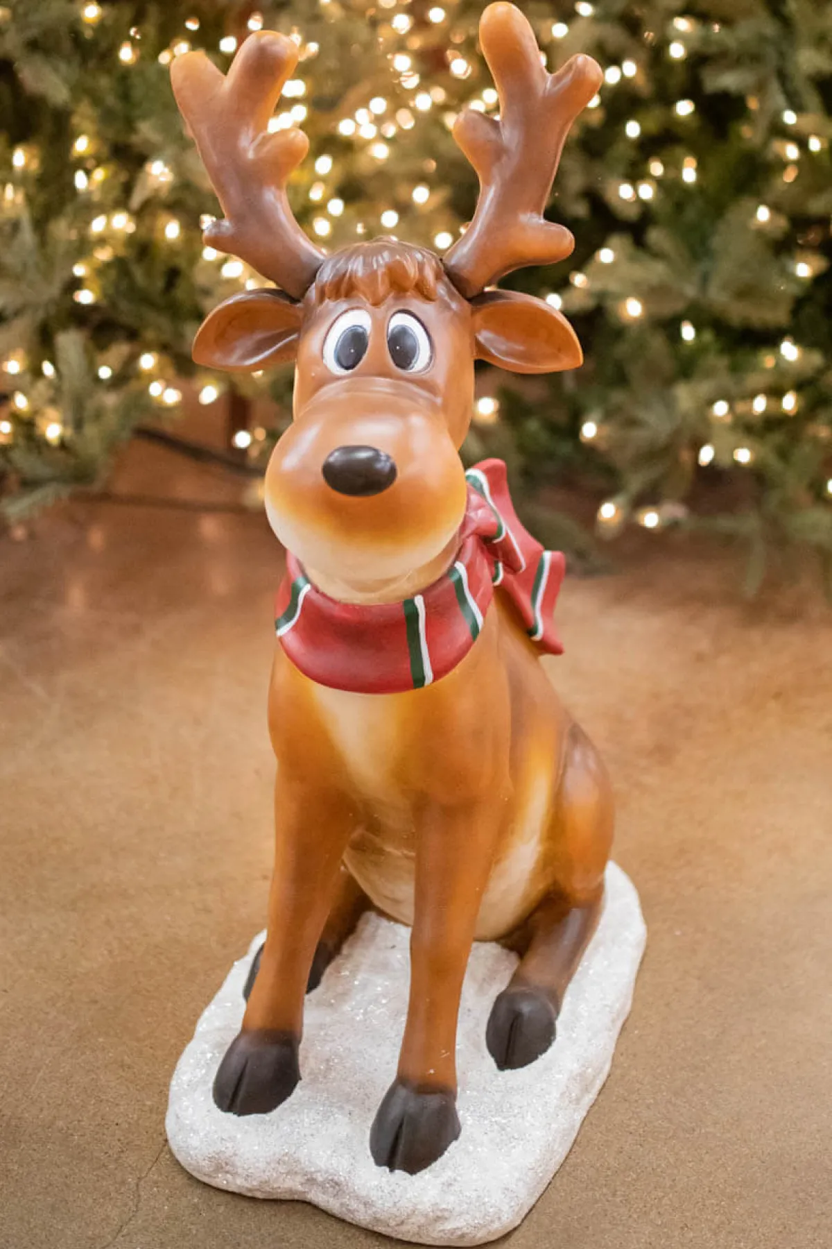 Decorator's Warehouse Christmas Resin^38" Resin Sitting Whimsical Reindeer
