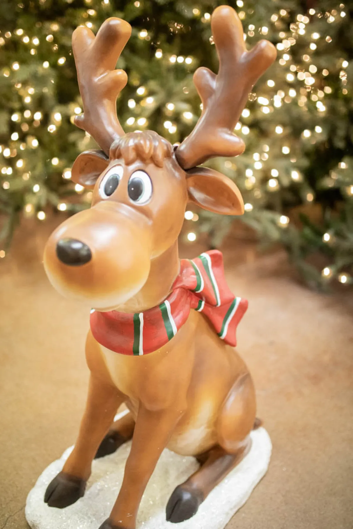 Decorator's Warehouse Christmas Resin^38" Resin Sitting Whimsical Reindeer