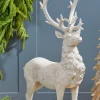 Decorator's Warehouse Christmas Accents^20.5" Resin Standing Whitewash Reindeer