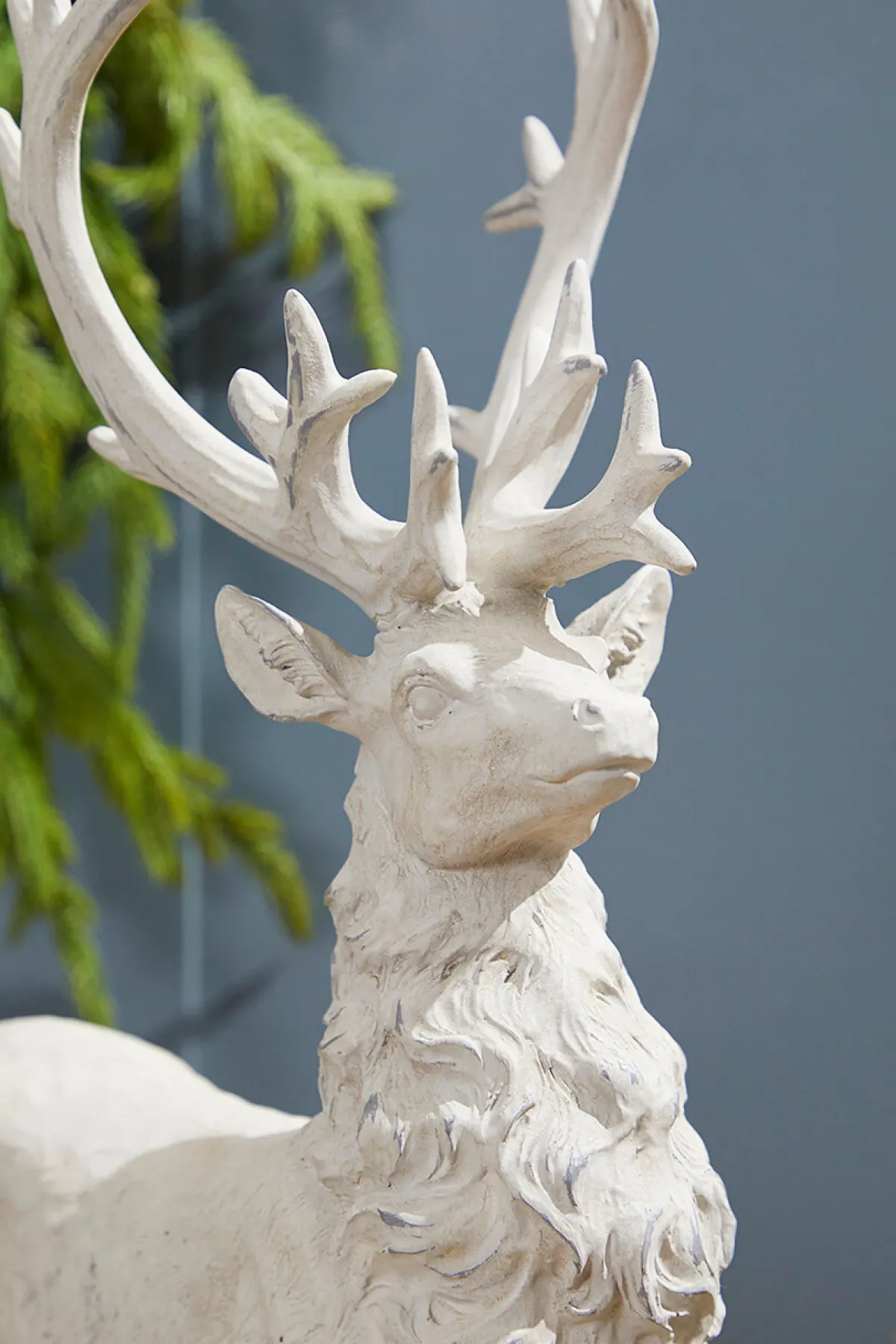 Decorator's Warehouse Christmas Accents^20.5" Resin Standing Whitewash Reindeer