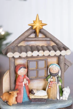 Decorator's Warehouse Christmas Accents^9” Resin Traditional Kid Nativity Scene