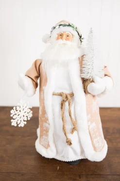 Decorator's Warehouse Christmas Accents^19” Santa Figure With Snowflake & Tree