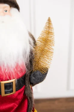 Decorator's Warehouse Christmas Accents^19” Santa Figure With Stars & Tree