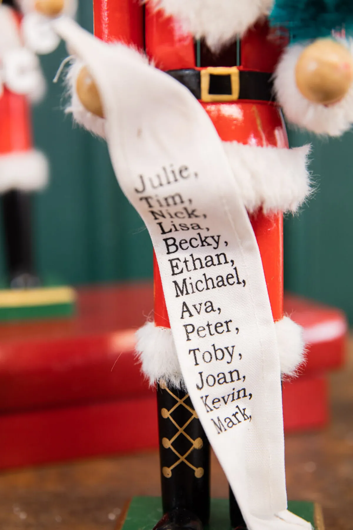 Decorator's Warehouse Christmas Accents^15" Santa Nutcracker With List & Tree