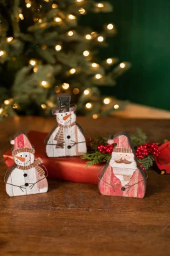 Decorator's Warehouse Christmas Accents^6" Santa/Snowman Decoration