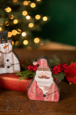 Decorator's Warehouse Christmas Accents^6" Santa/Snowman Decoration